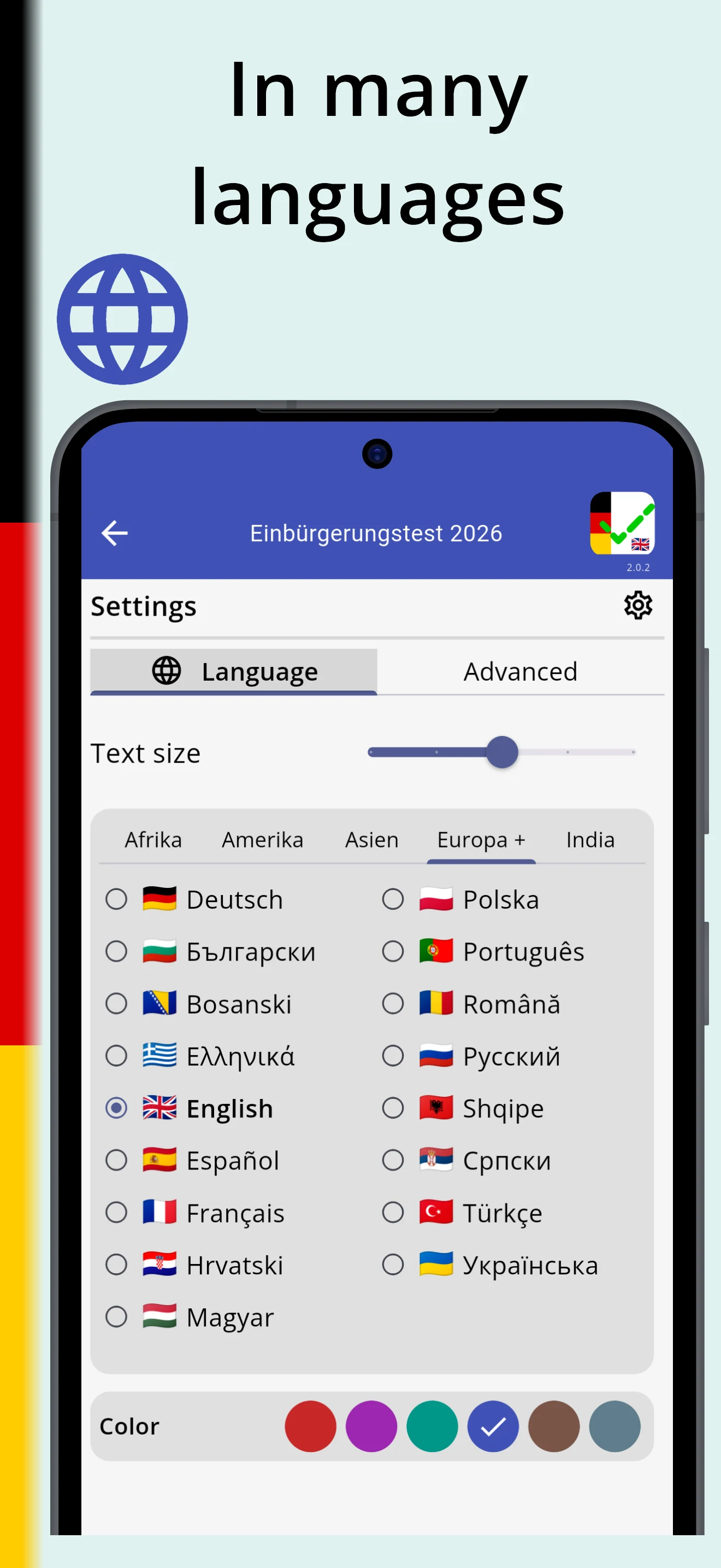 Einbürgerungstest 2026 screenshot