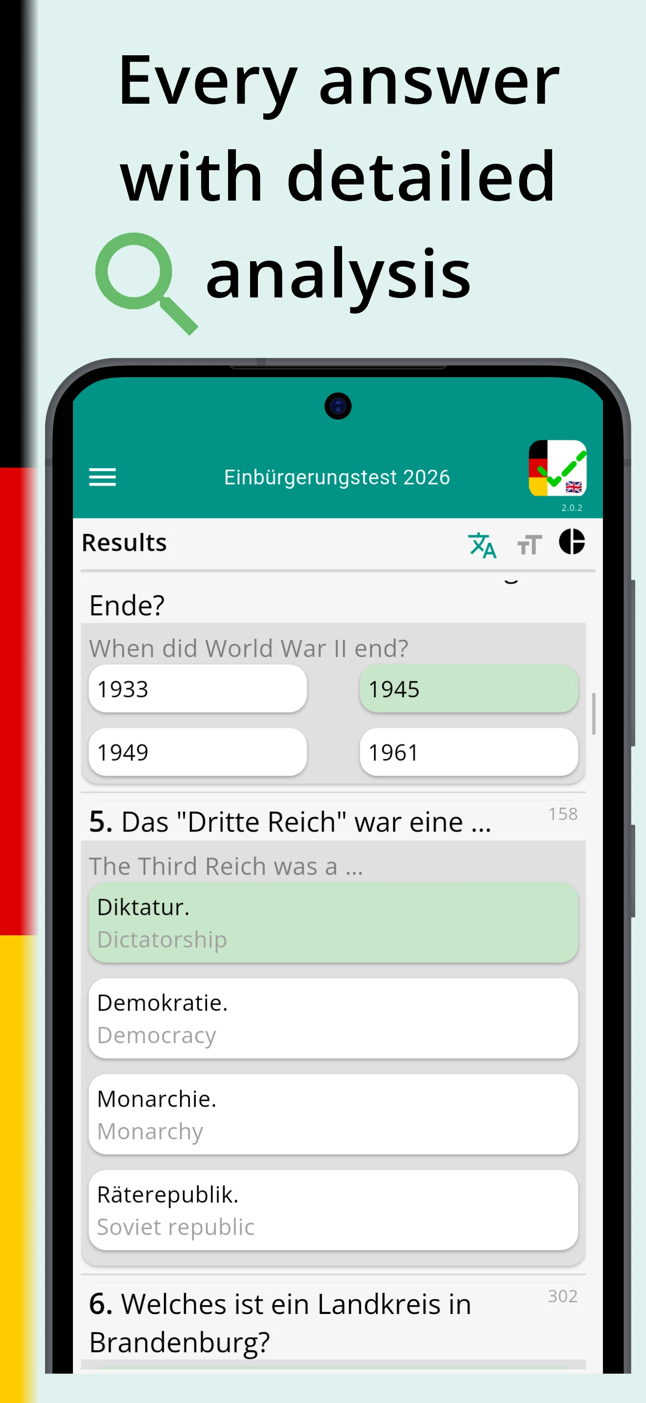 Einbürgerungstest 2026 screenshot
